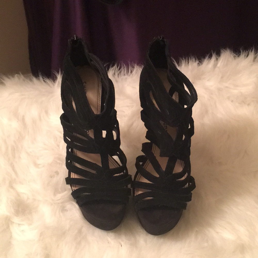 Black Suede Platforms